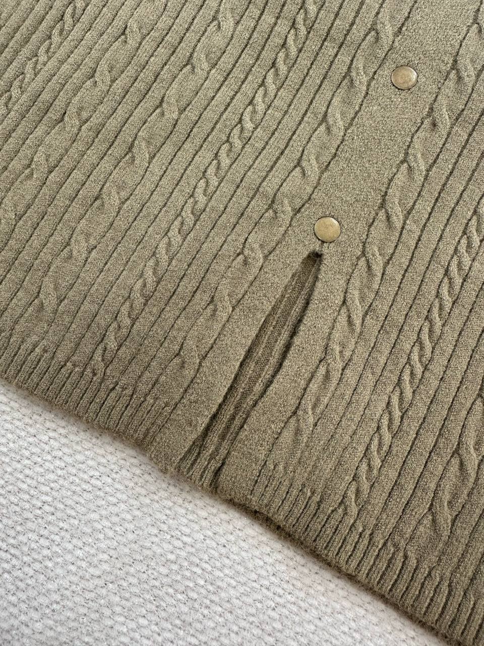 پلیور بافت زنجیری آستین مچی کد 5234