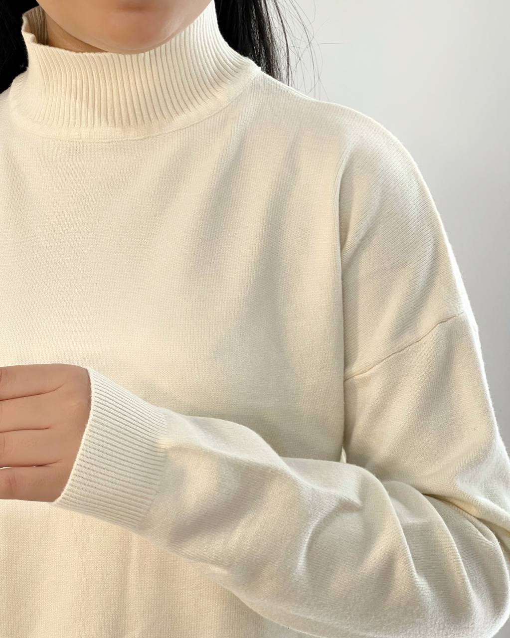 پلیور بافت یقه ایستاده قواره دار کد 5241