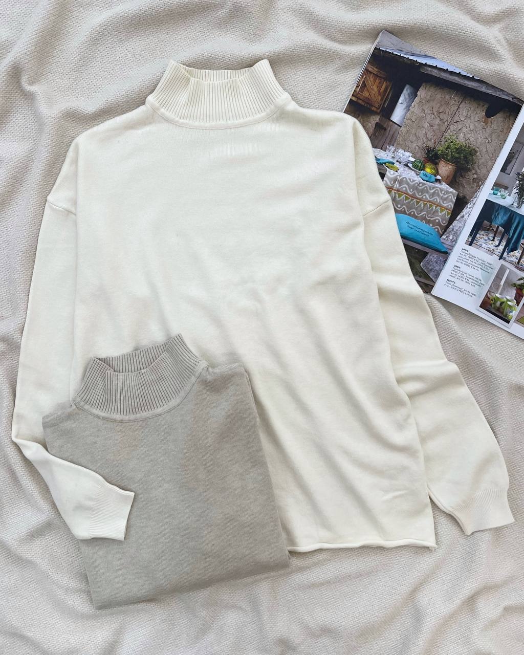 پلیور بافت یقه ایستاده قواره دار کد 5241