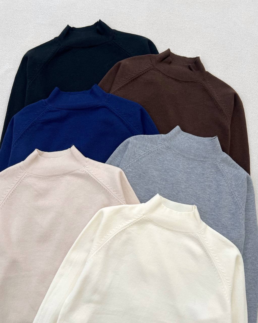 پلیور بافت یقه ایستاده ساده کد 5254