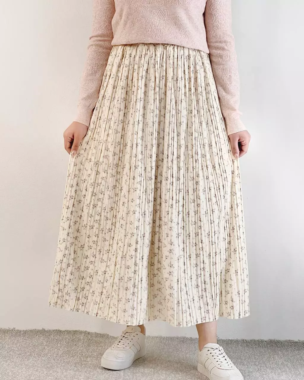 دامن مخمل پلیسه گل ریز کد 5274