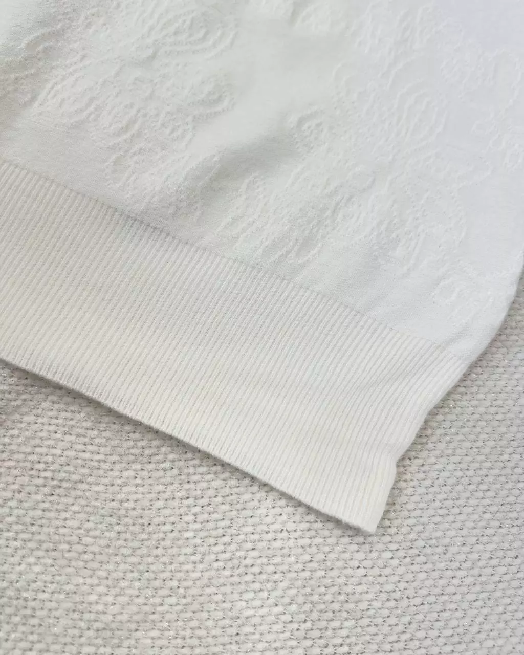 بلوز بافت آستین سه ربع یقه مروارید کد 5291