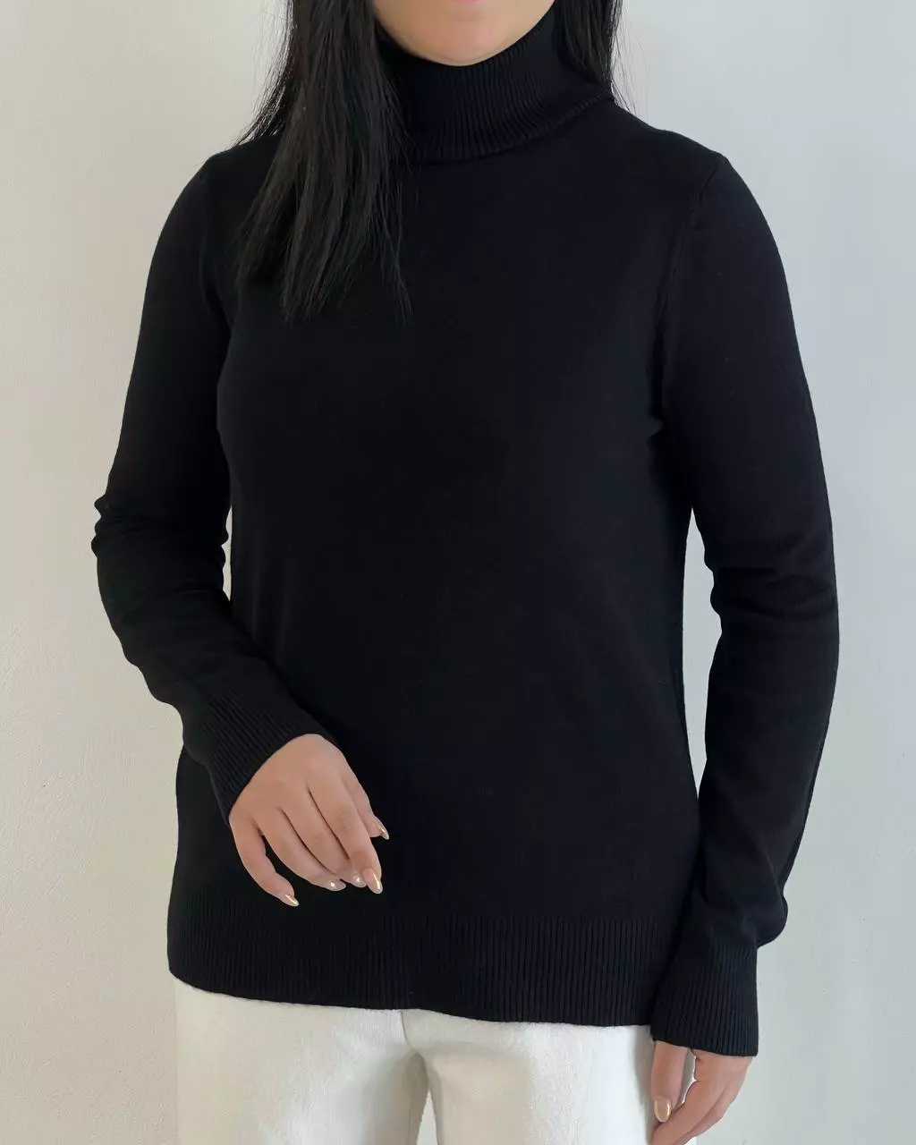 پلیور بافت یقه اسکی ساده سه 3 رنگ کد 5293