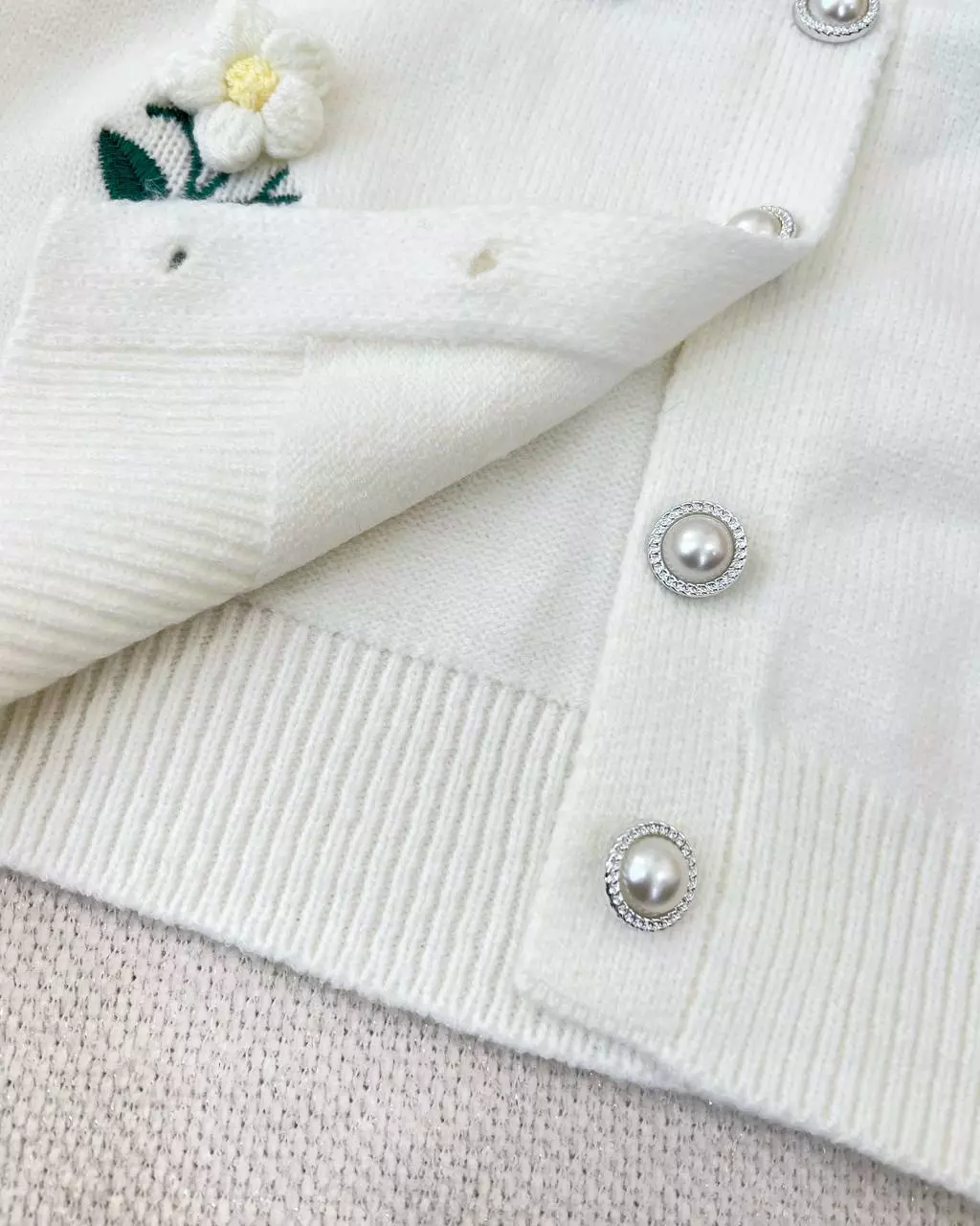 ژاکت بافت گل برجسته کد 5298