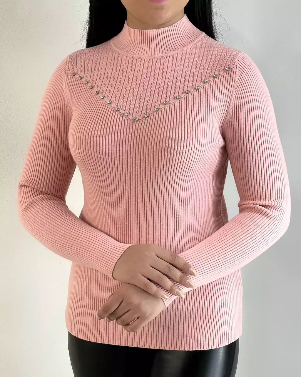 پلیور بافت یقه نگین کد 5311