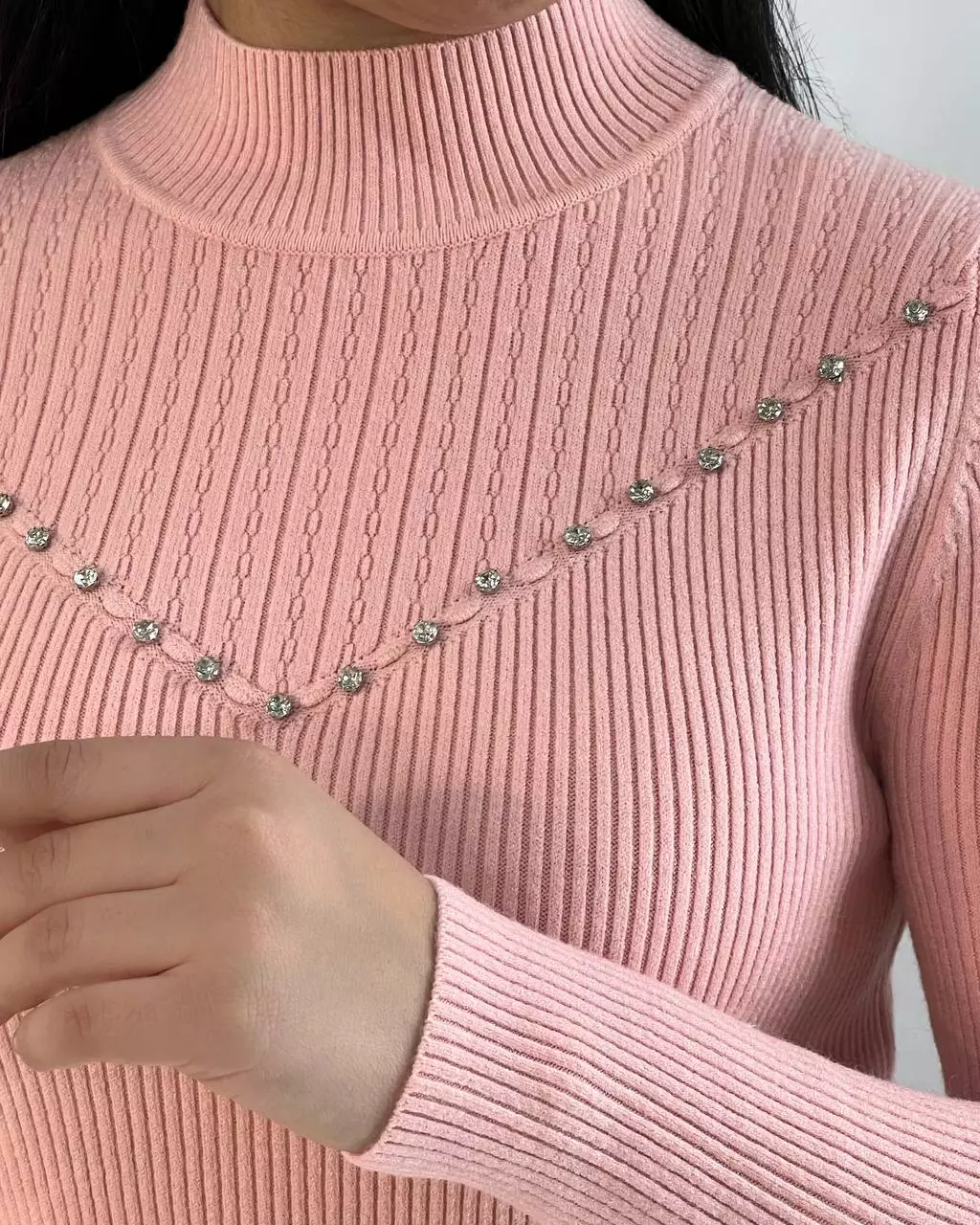 پلیور بافت یقه نگین کد 5311