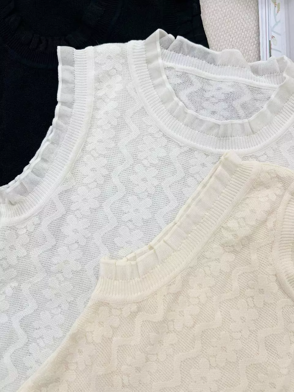 تاپ بافت فانتزی سه رنگ کد 5316