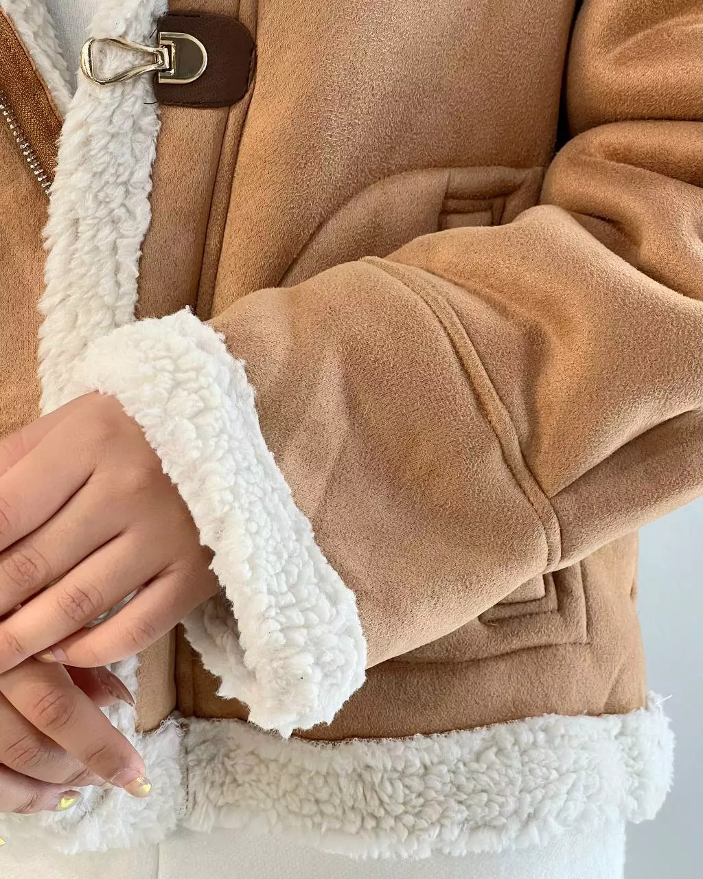 کاپشن جیر داخل تو خزدار کد 5338