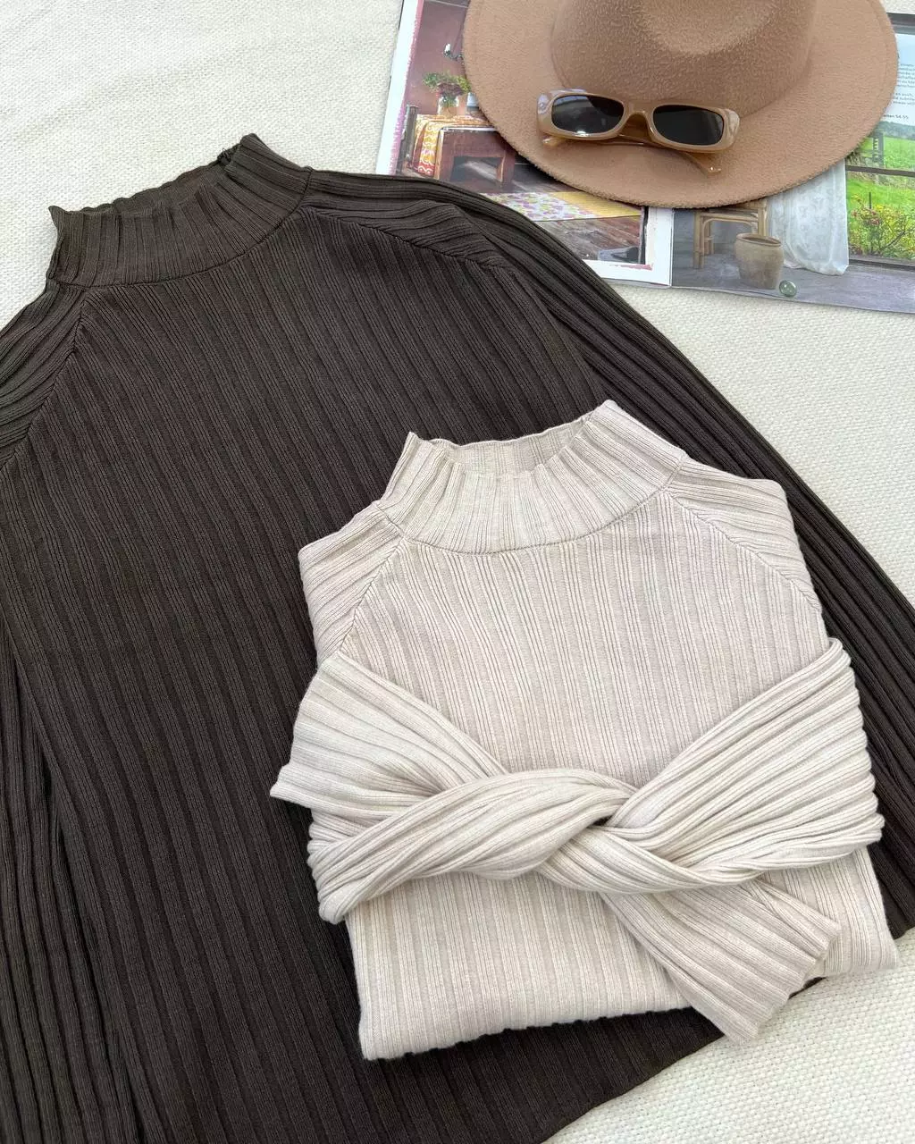 پلیور بافت یقه ایستاده کد 5339