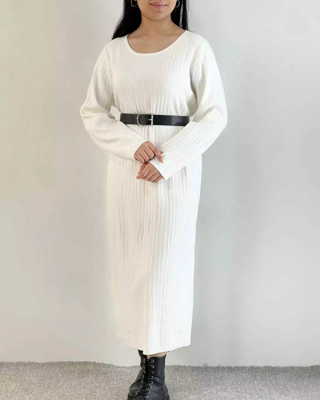 پیراهن بافت گپ بلند کد 5342