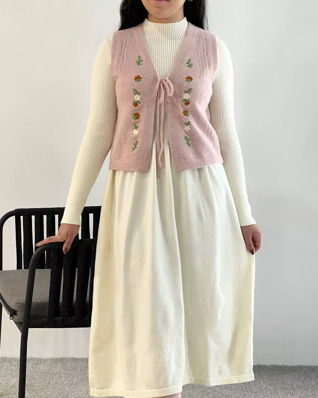 جلیقه بافت گلدوزی کد 5345