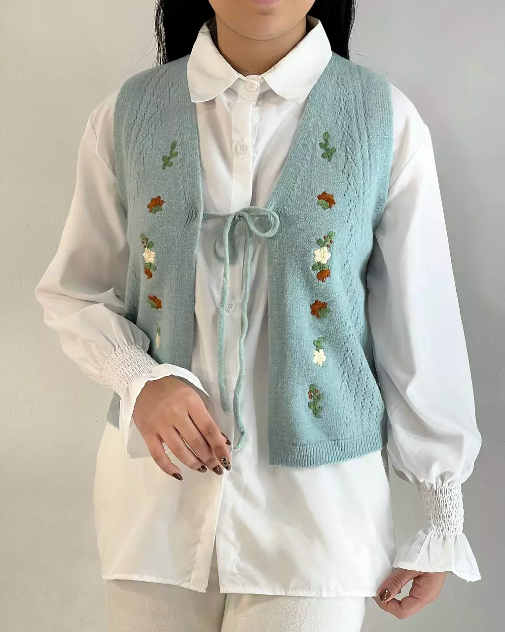 جلیقه بافت گلدوزی کد 5345