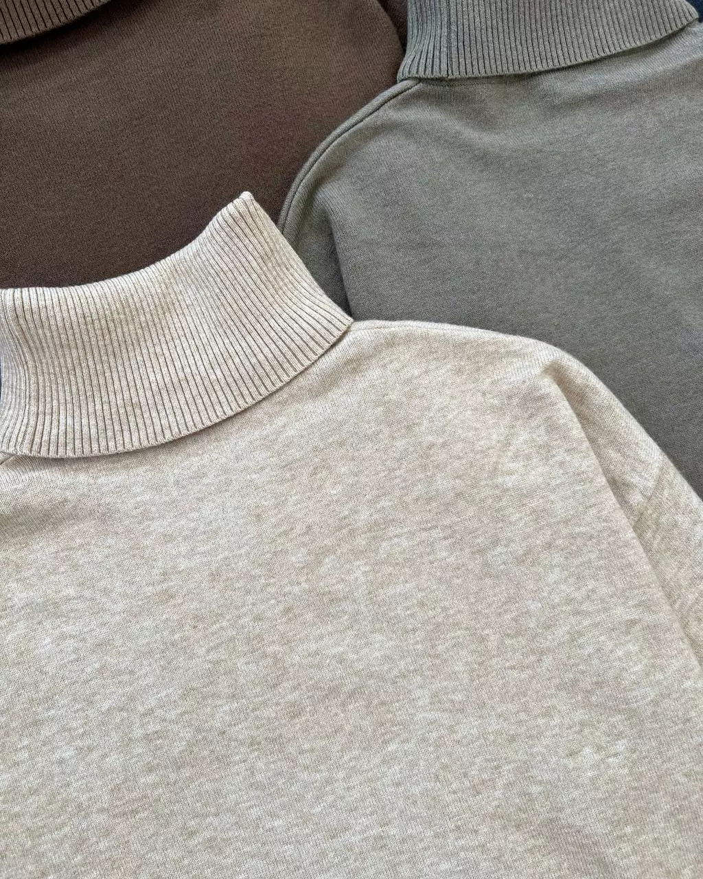 پیراهن بافت یقه اسکی بلند کد 5353