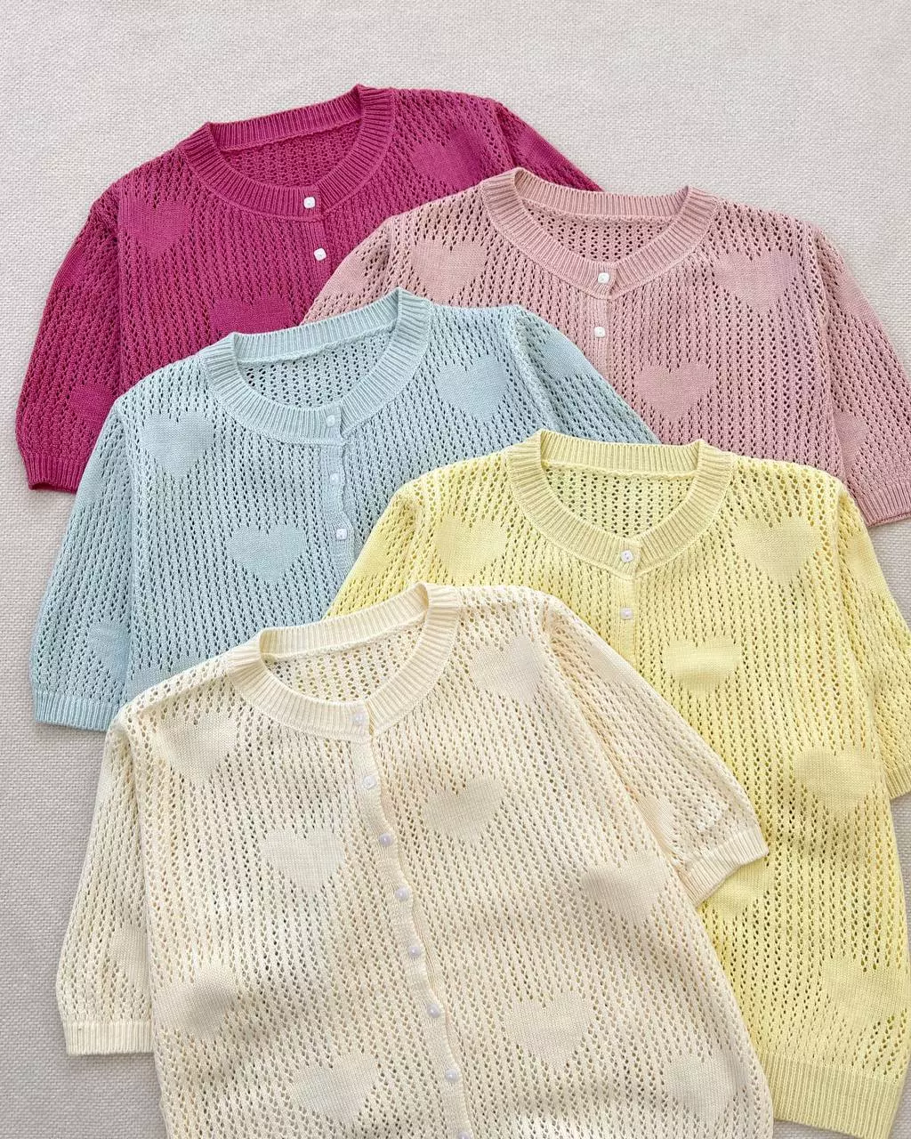 کاردیگن بافت قلاب بافی قلب کد 5355