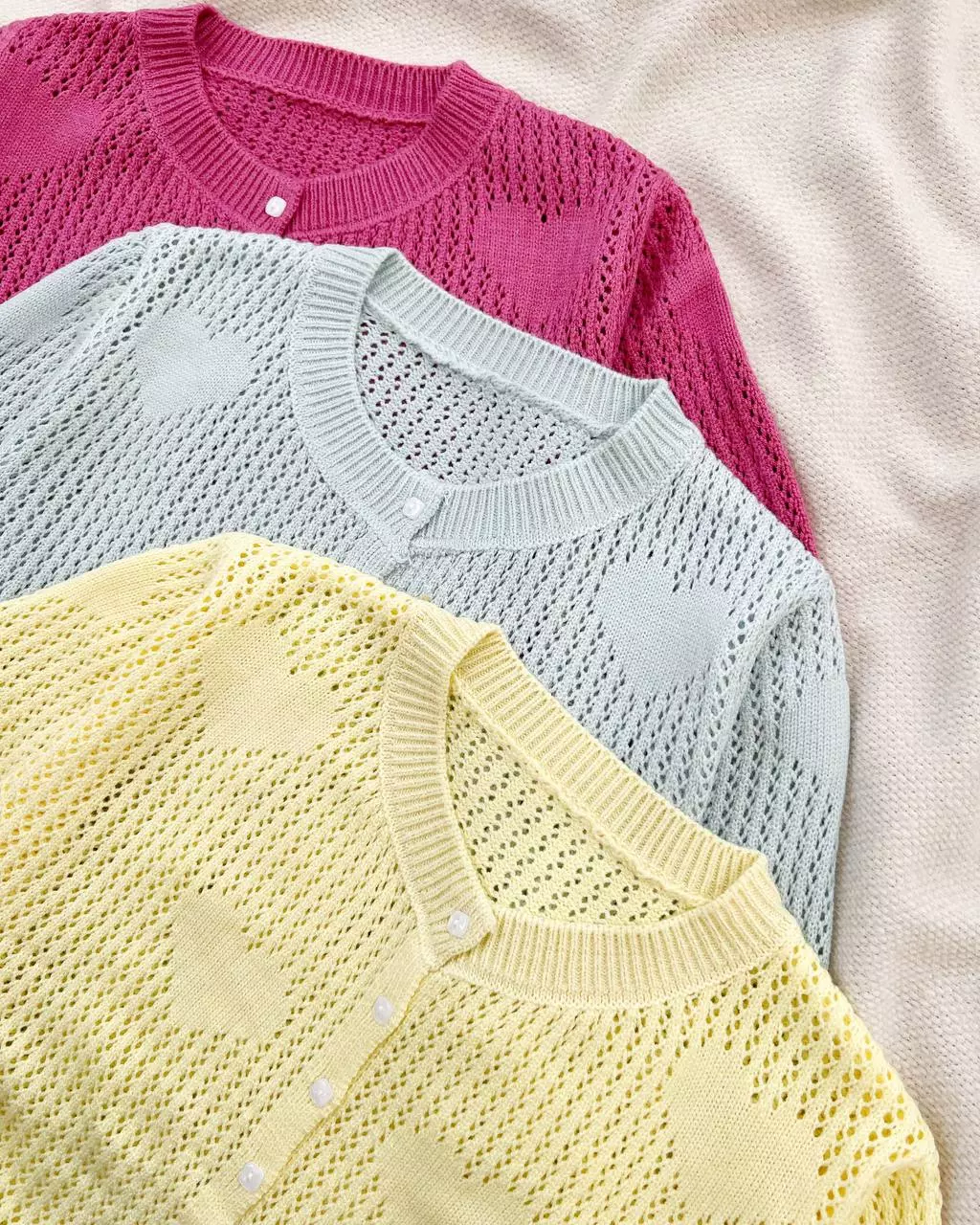 کاردیگن بافت قلاب بافی قلب کد 5355