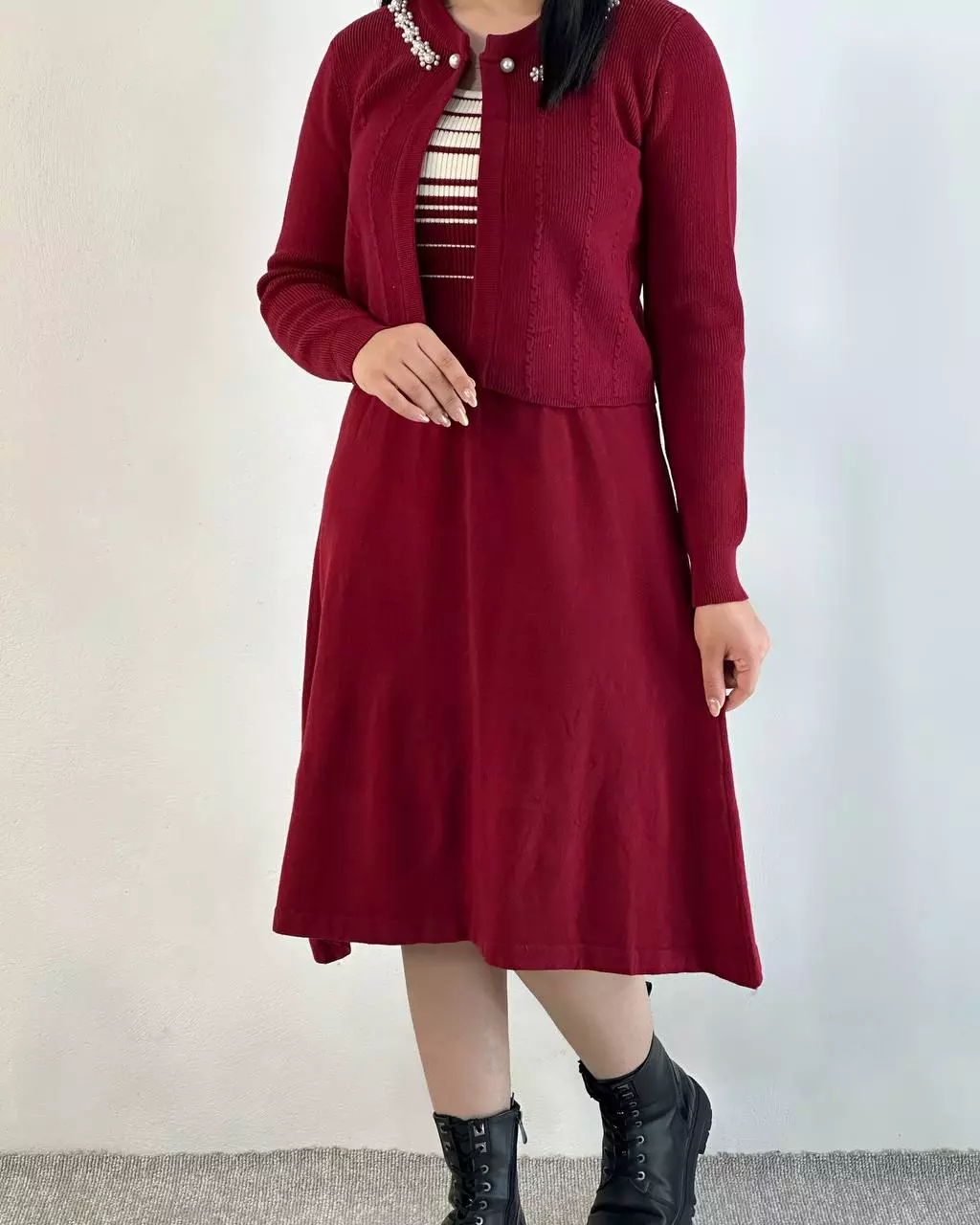 ست سارافون و کت بافت کد 5359