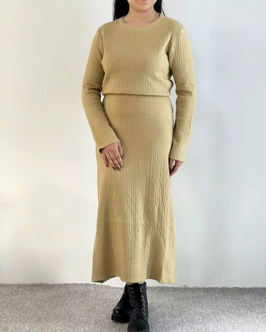 ست پلیور و دامن بافت کد 5365