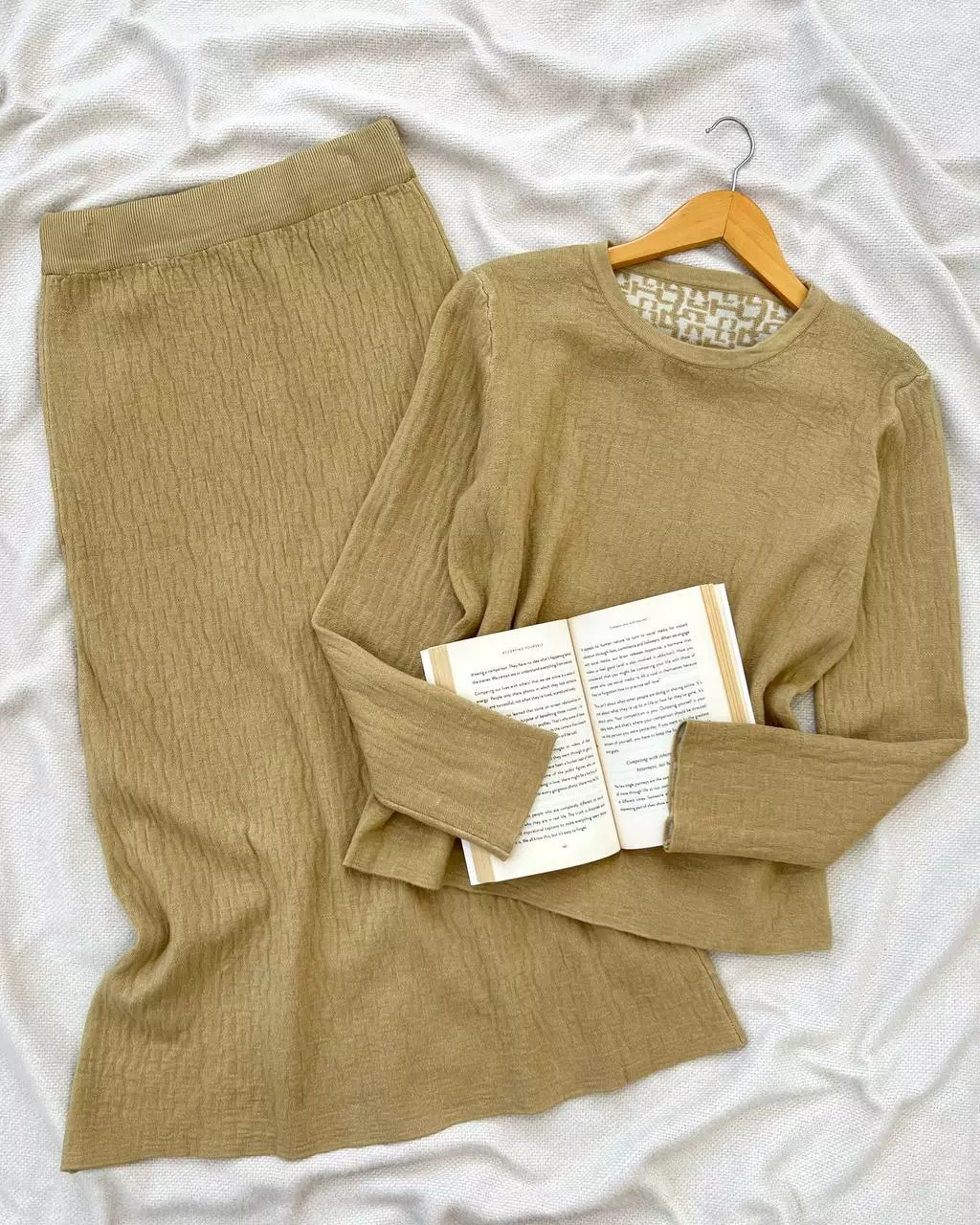 ست پلیور و دامن بافت کد 5365