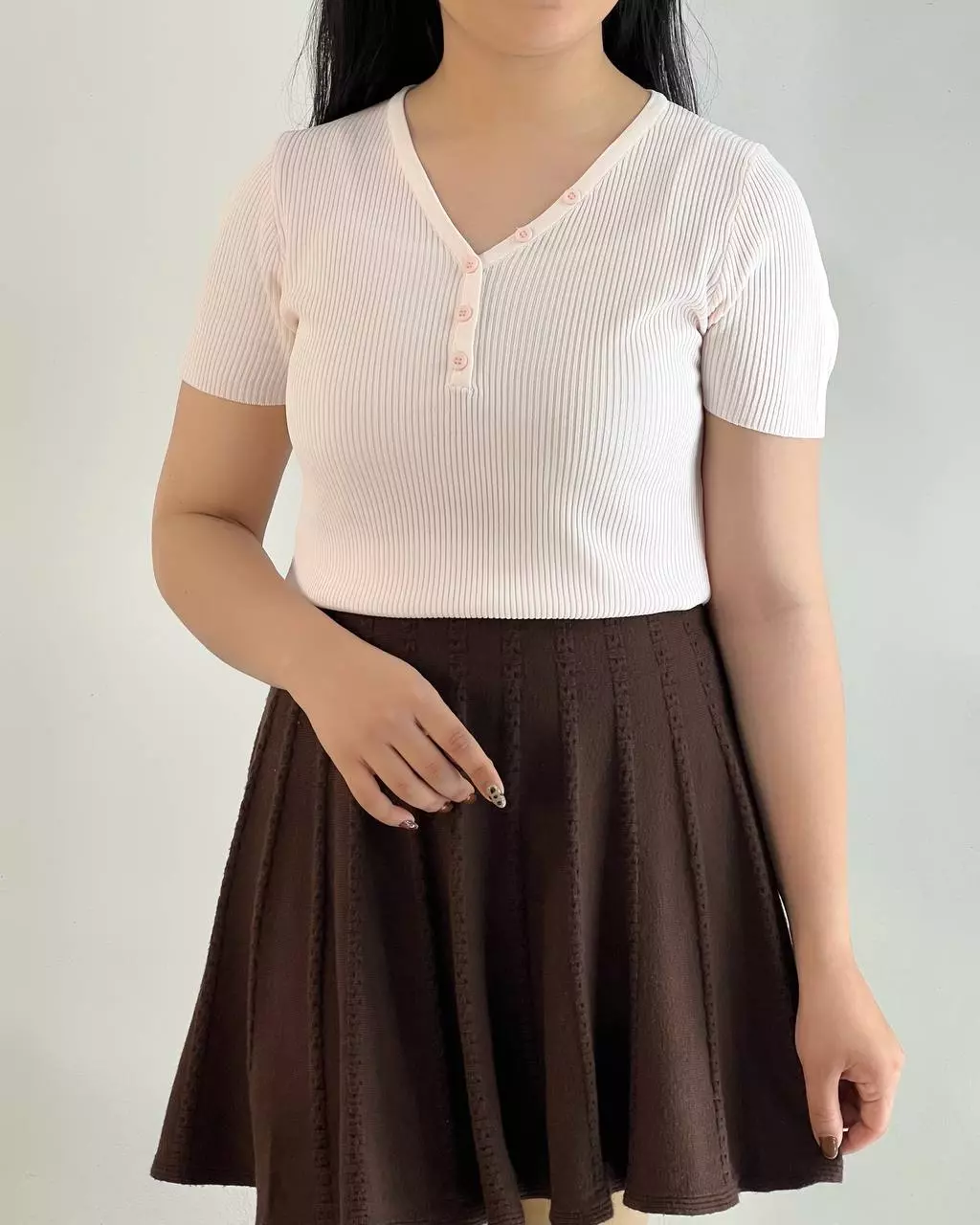 بلوز بافت کبریتی 5 دکمه کد 5366