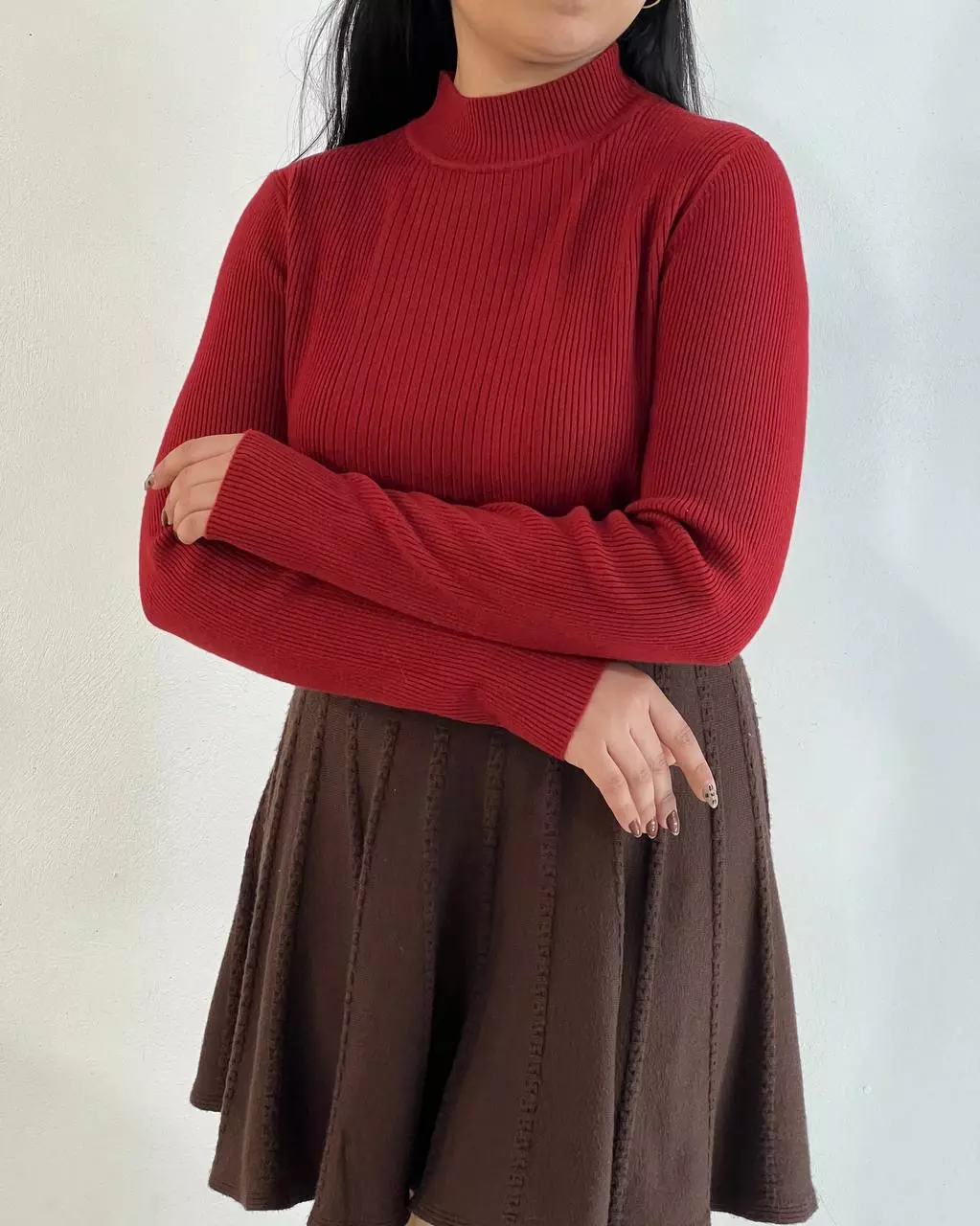 پلیور بافت یقه ایستاده کد 5367