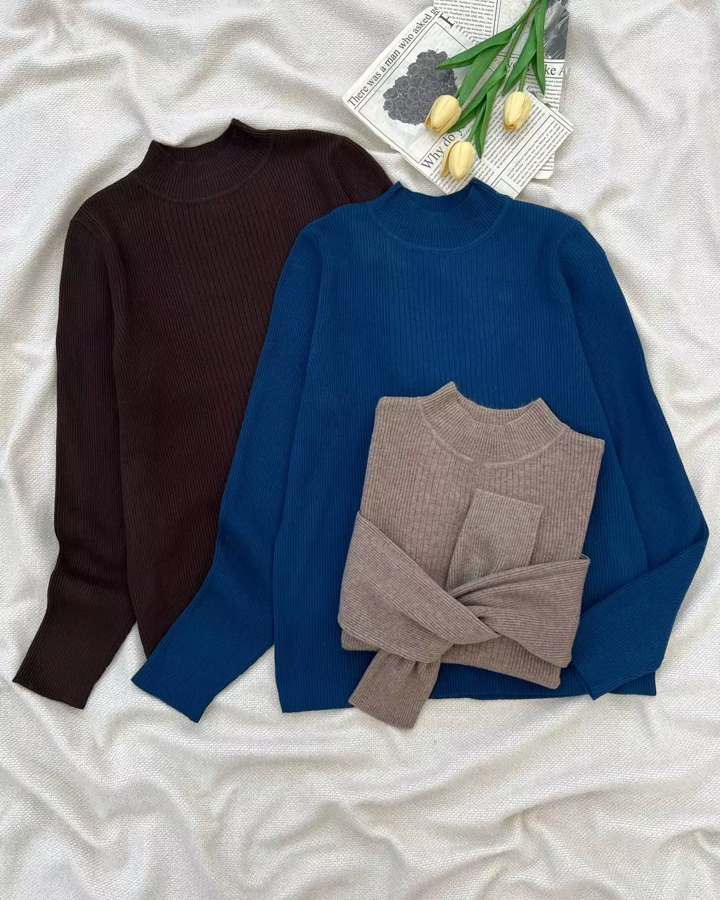 پلیور بافت یقه ایستاده کد 5367