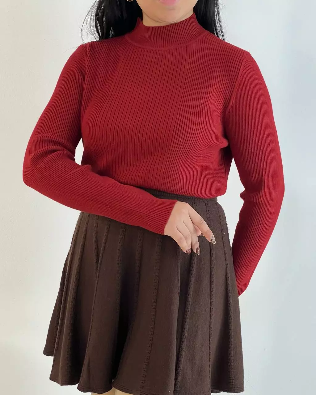 پلیور بافت یقه ایستاده کد 5367