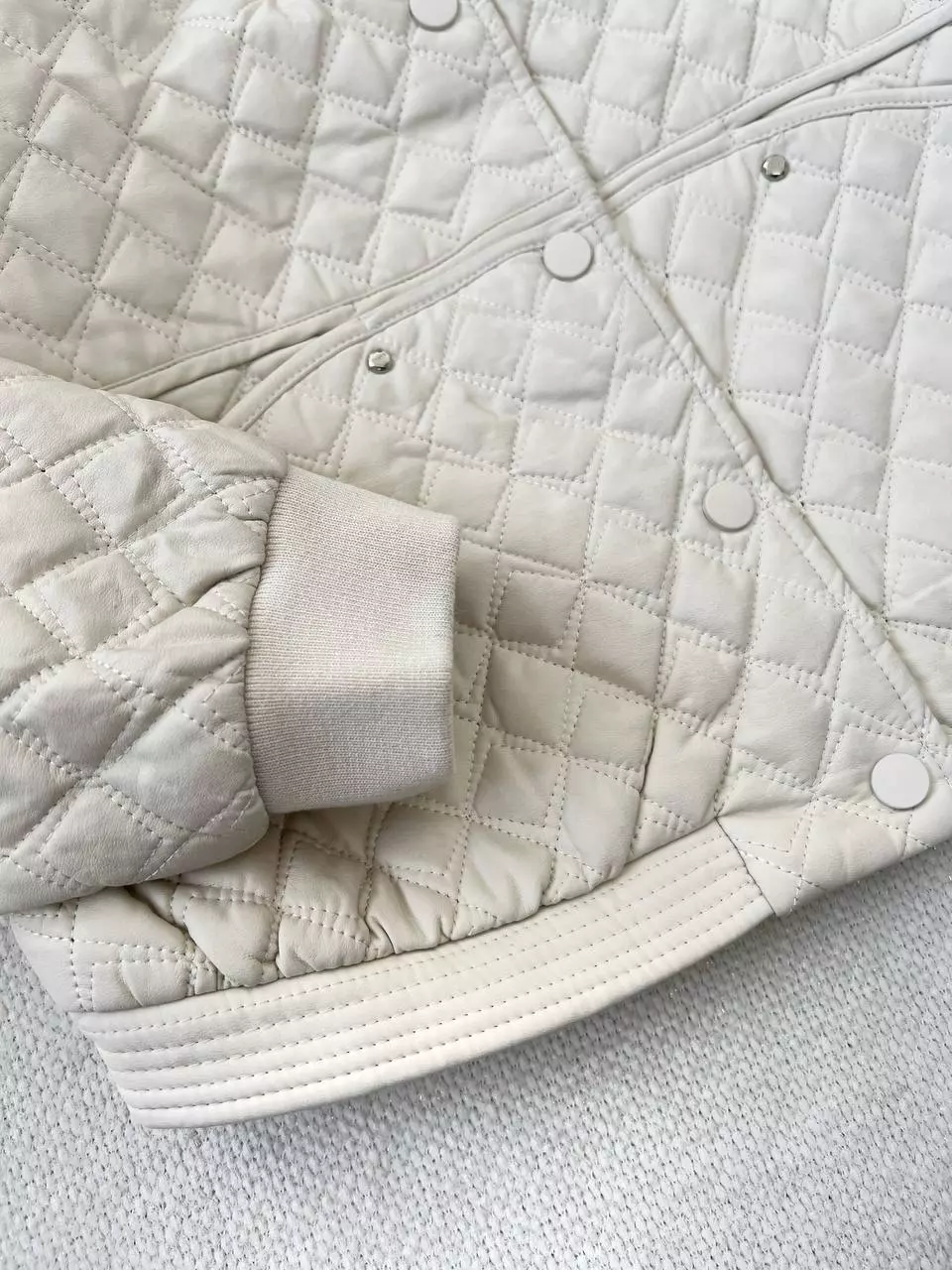 کاپشن چرم یقه بافت کد 5370