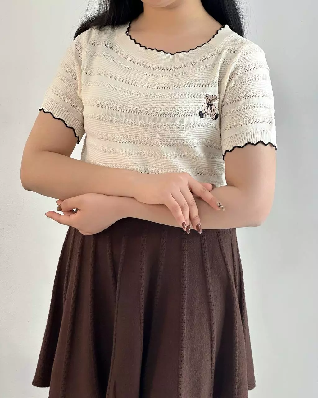 بلوز بافت سوزنی تدی کد 5378
