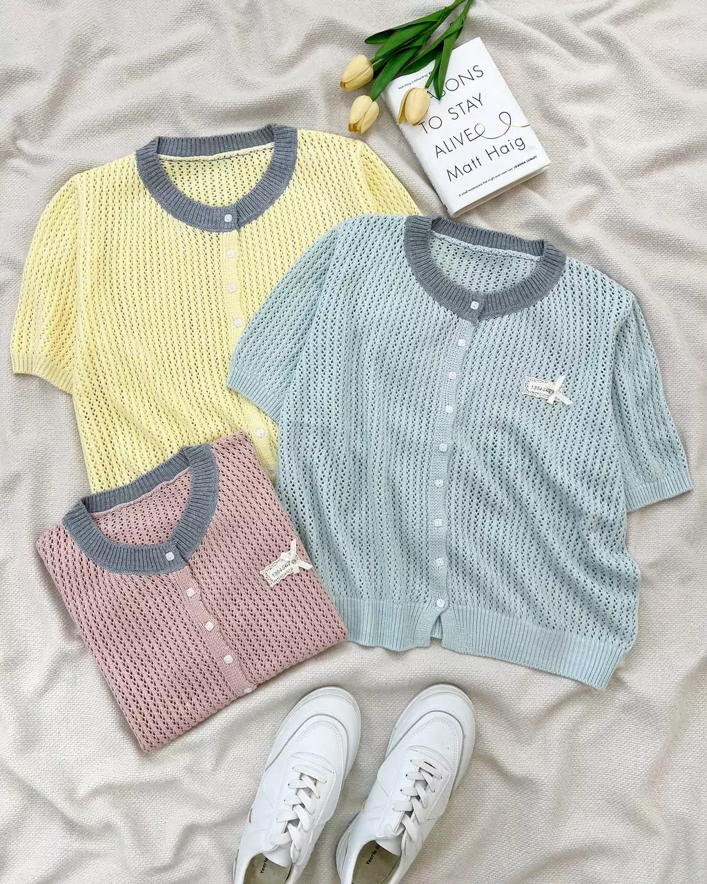 کاردیگن قلاب بافی جلو دکمه کد 5389