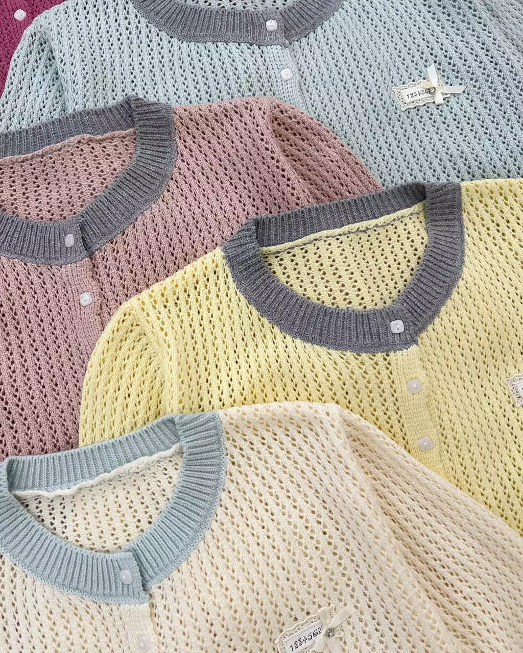 کاردیگن قلاب بافی جلو دکمه کد 5389