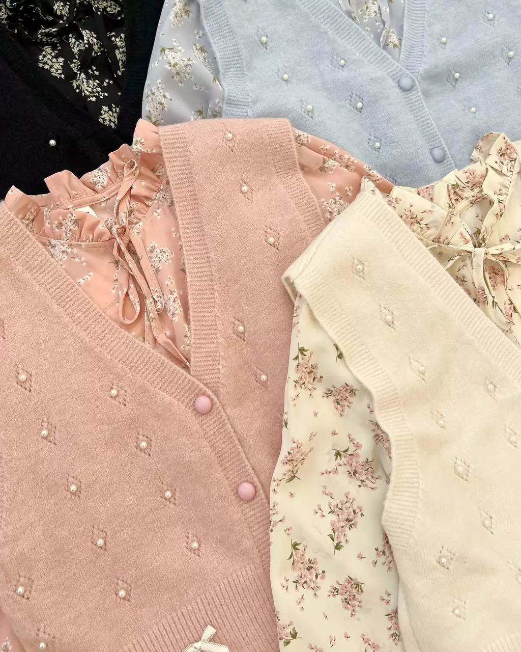 ست پیراهن بهمراه جلیقه بافت کد 5393