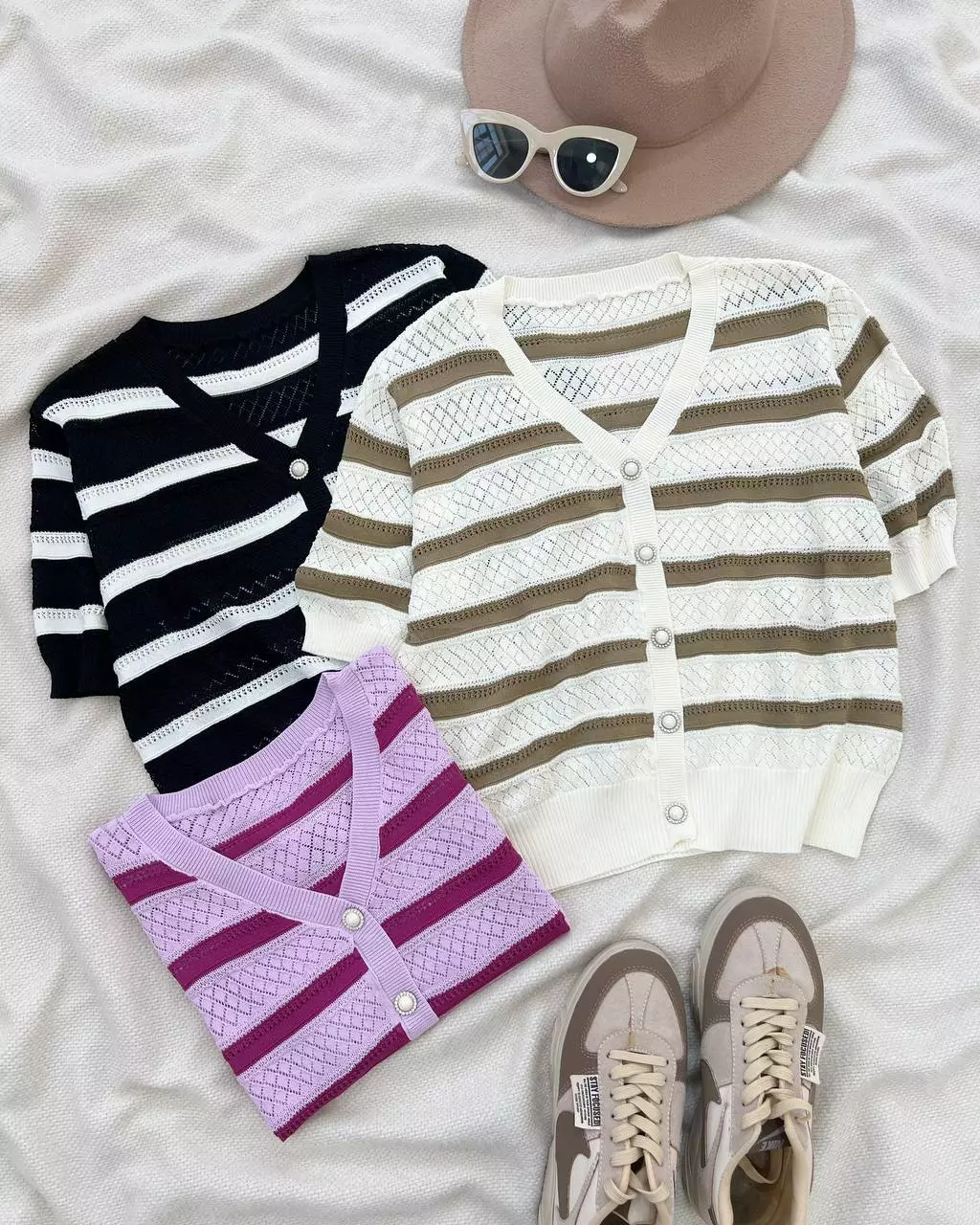 کاردیگن بافت آستین کوتاه کد 5397