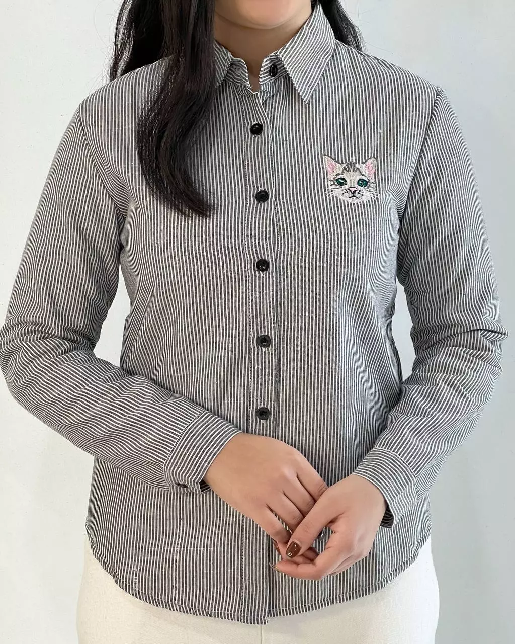 شومیز داخل تمام خز راه راه کد5398