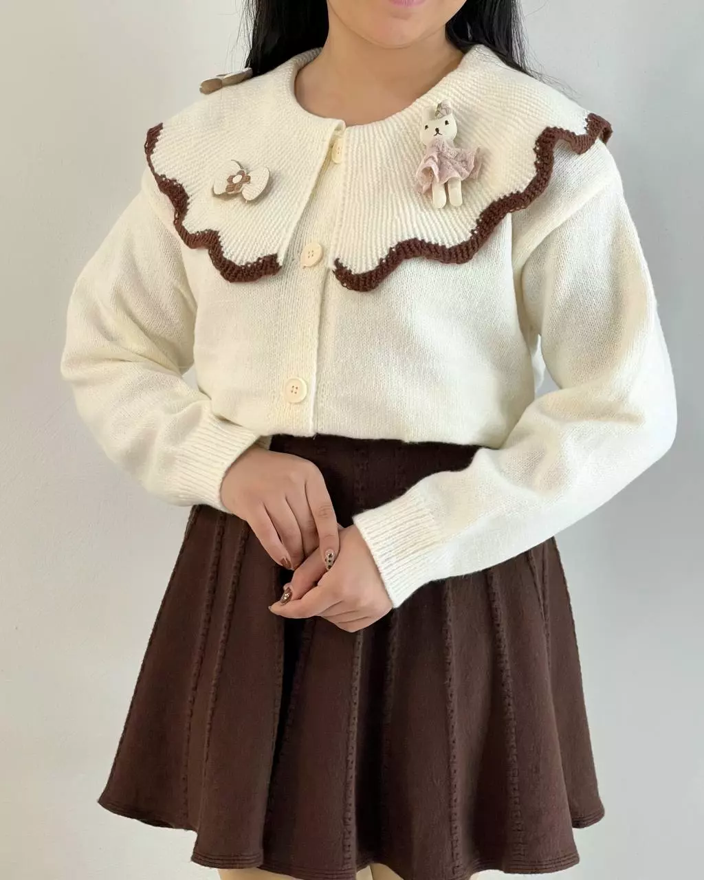 ژاکت بافت عروسکی کد 5410