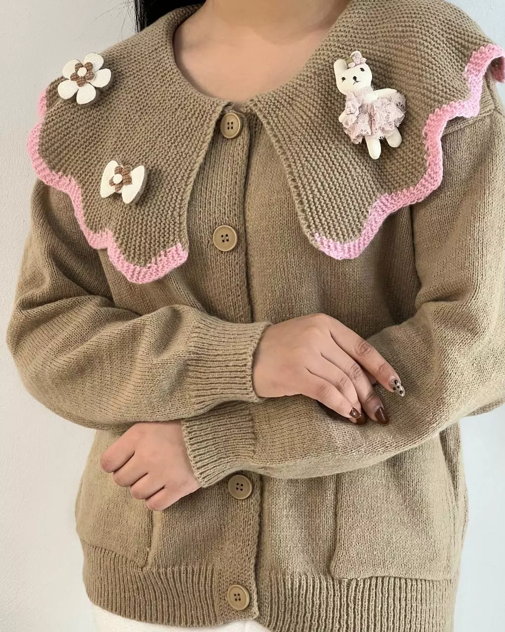 ژاکت بافت عروسکی کد 5410