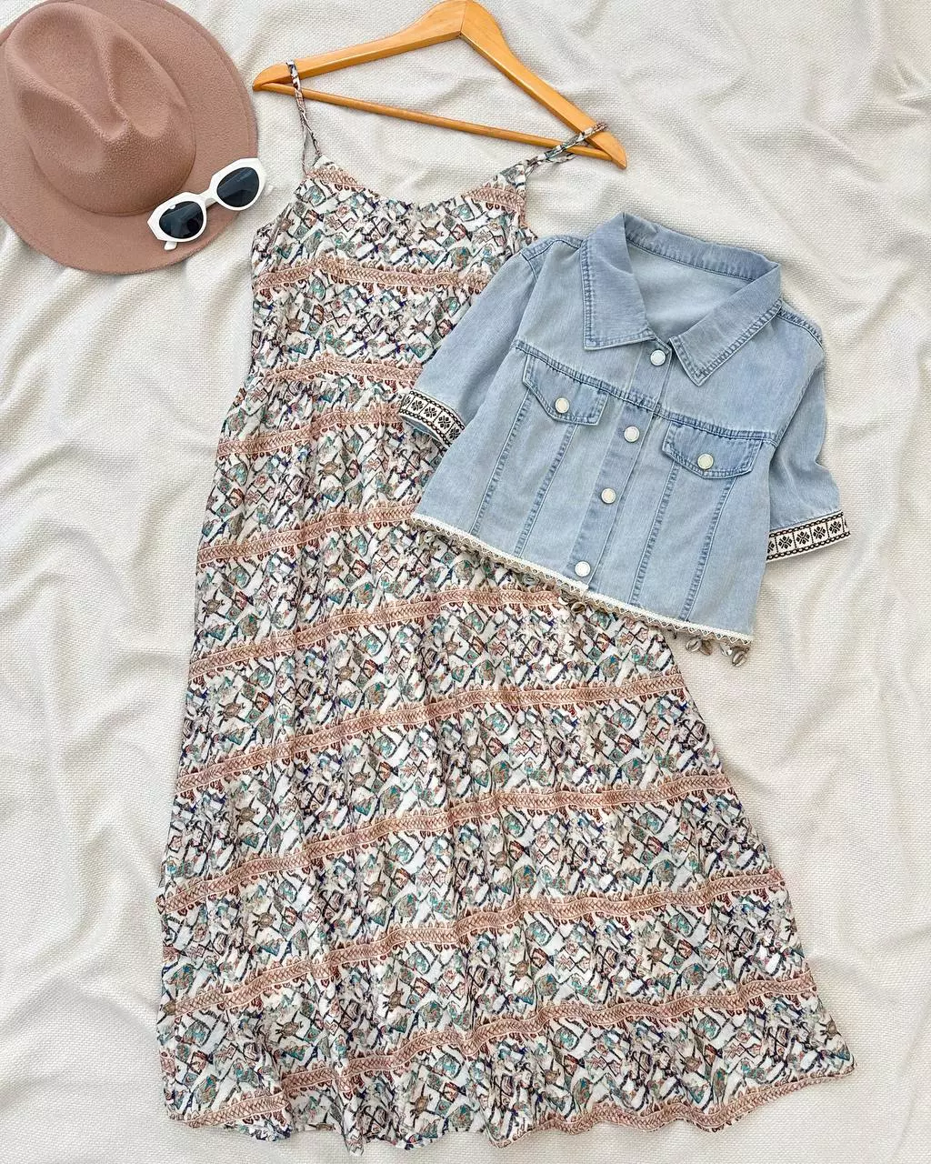 ست سارافون بهمراه کت جین کد 5412