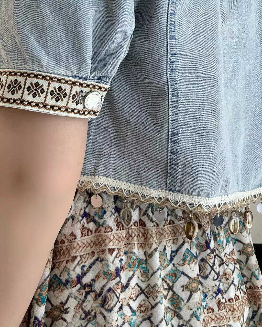 ست سارافون بهمراه کت جین کد 5412