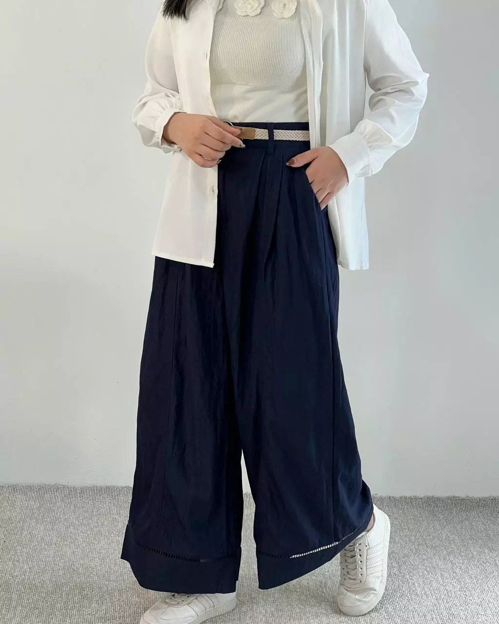 شلوار دامنی جین کاغذی کد 5413