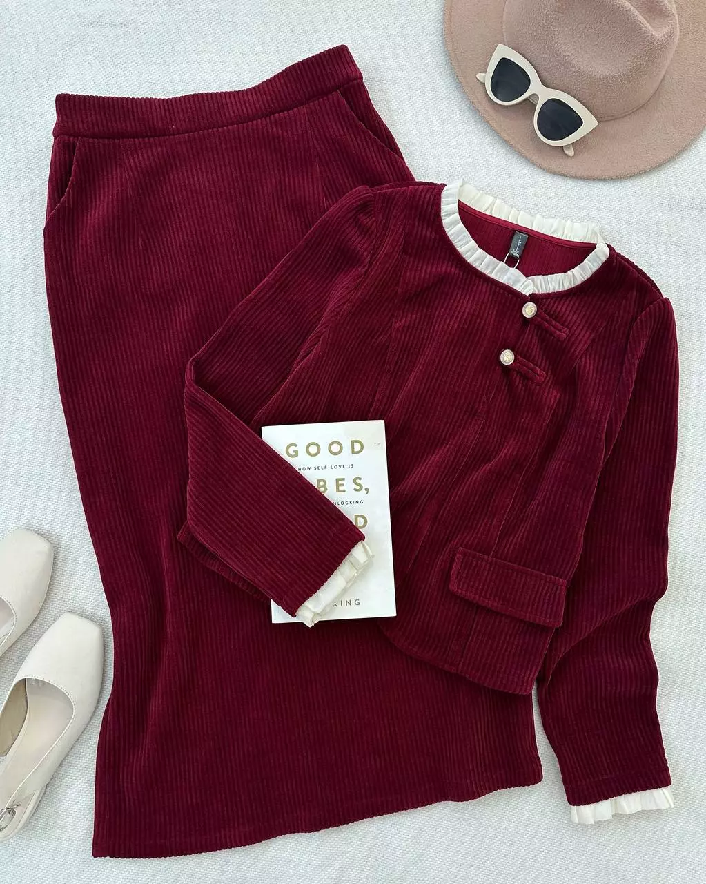 ست کت و دامن مخمل کد 5414