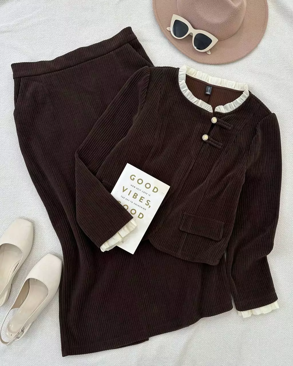 ست کت و دامن مخمل کد 5414