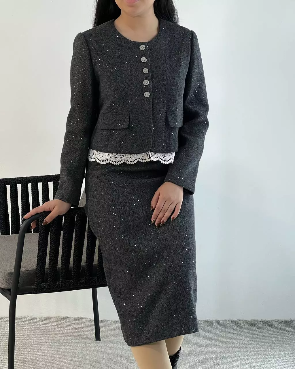 ست کت و دامن فوتر کد 5420