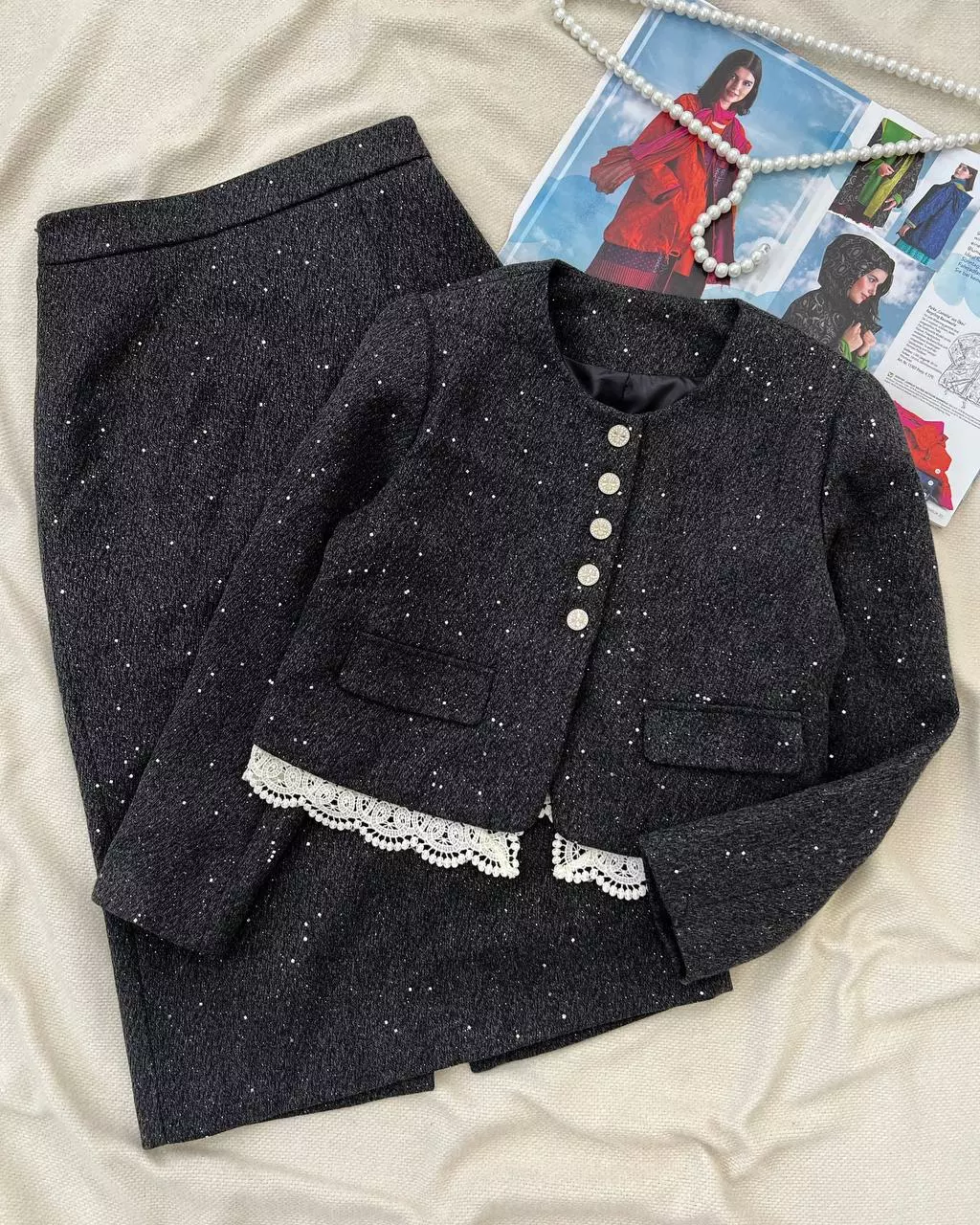 ست کت و دامن فوتر کد 5420