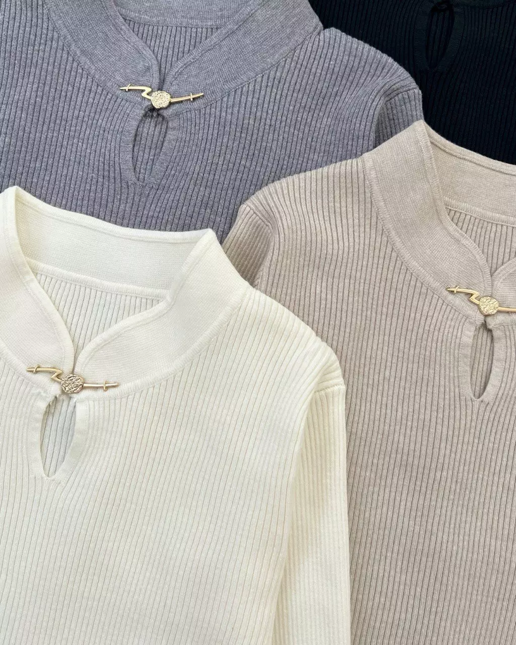 پلیور بافت یقه قفلی کد 5421