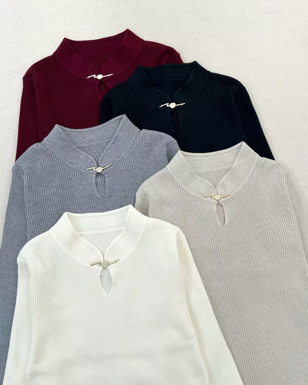 پلیور بافت یقه قفلی کد 5421