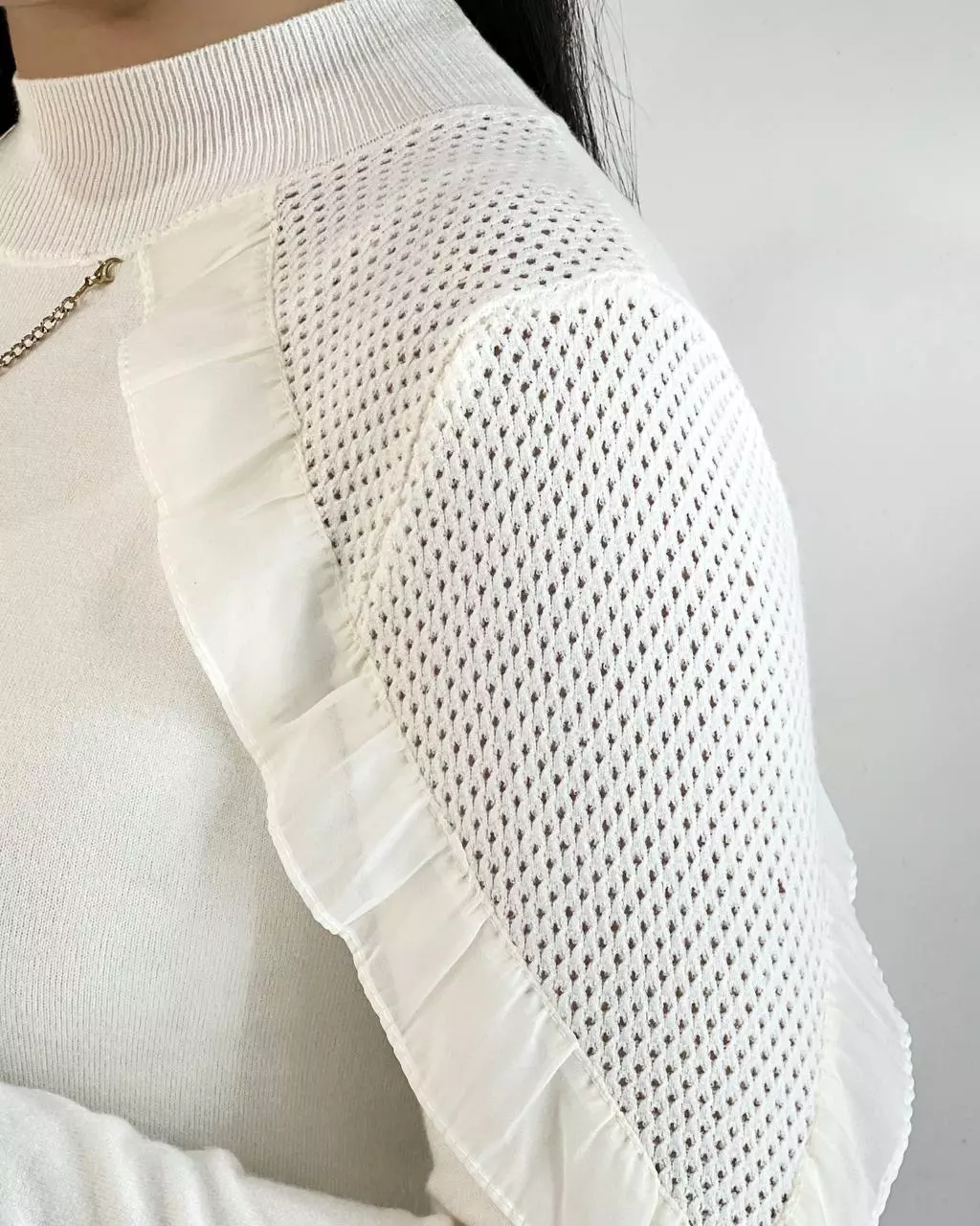 پلیور بافت گپ سرشانه چین کد 5422