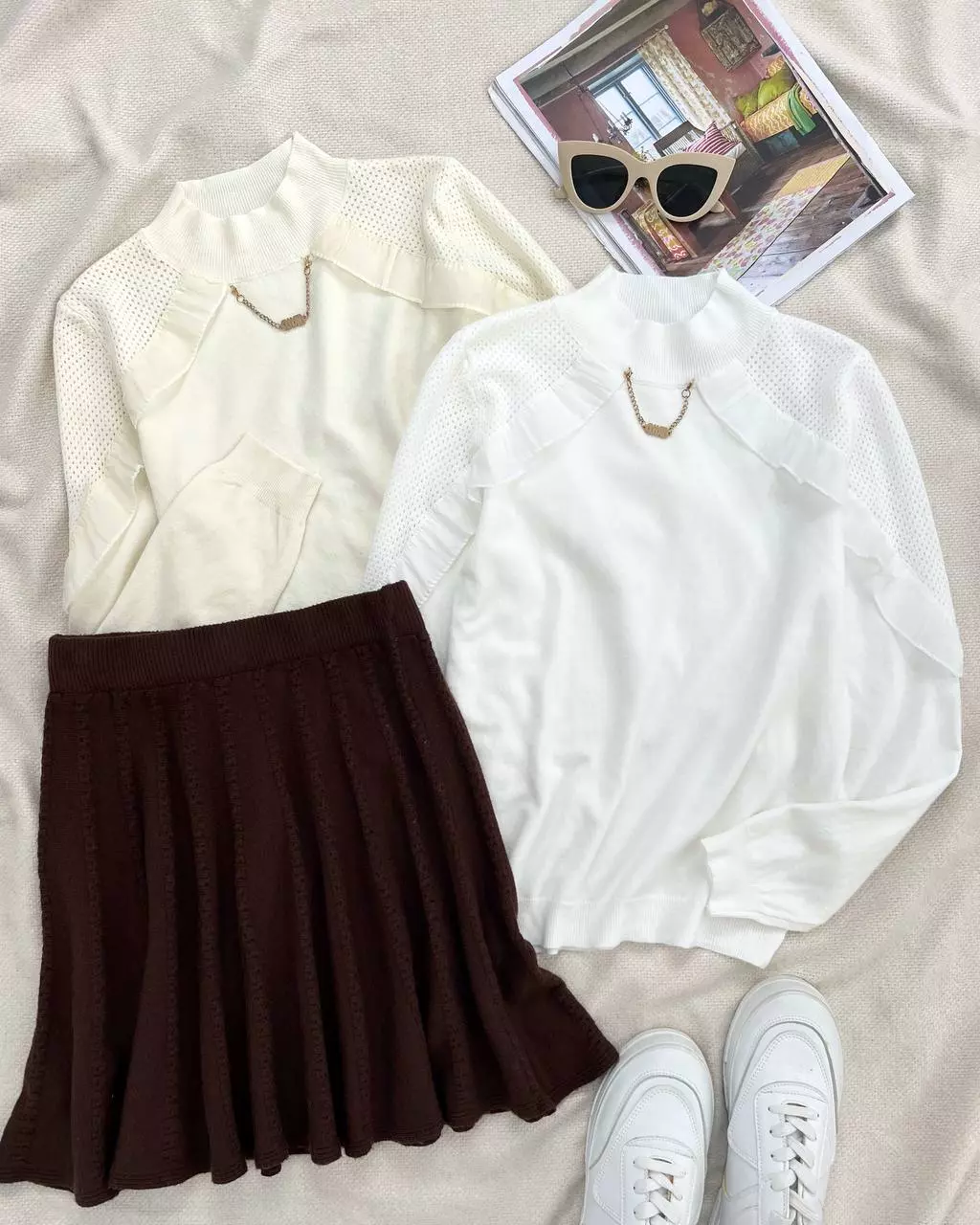 پلیور بافت گپ سرشانه چین کد 5422