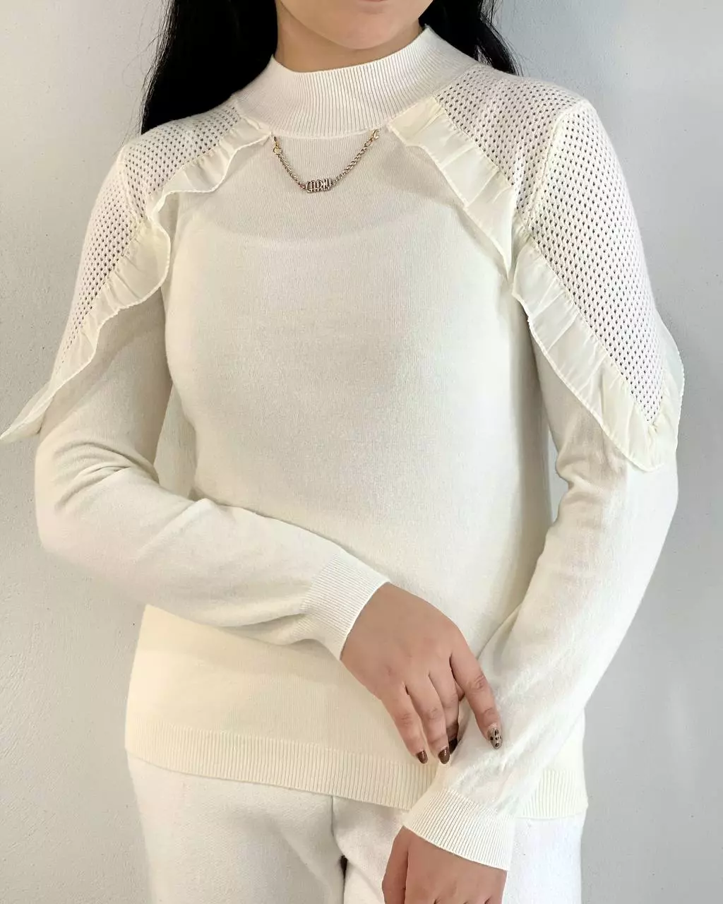 پلیور بافت گپ سرشانه چین کد 5422