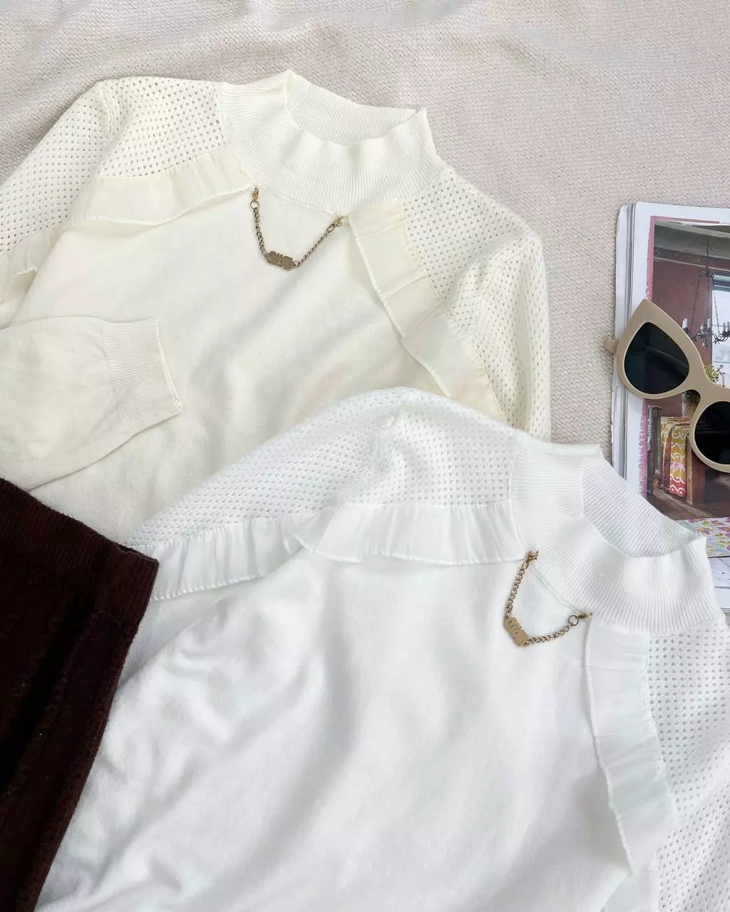 پلیور بافت گپ سرشانه چین کد 5422