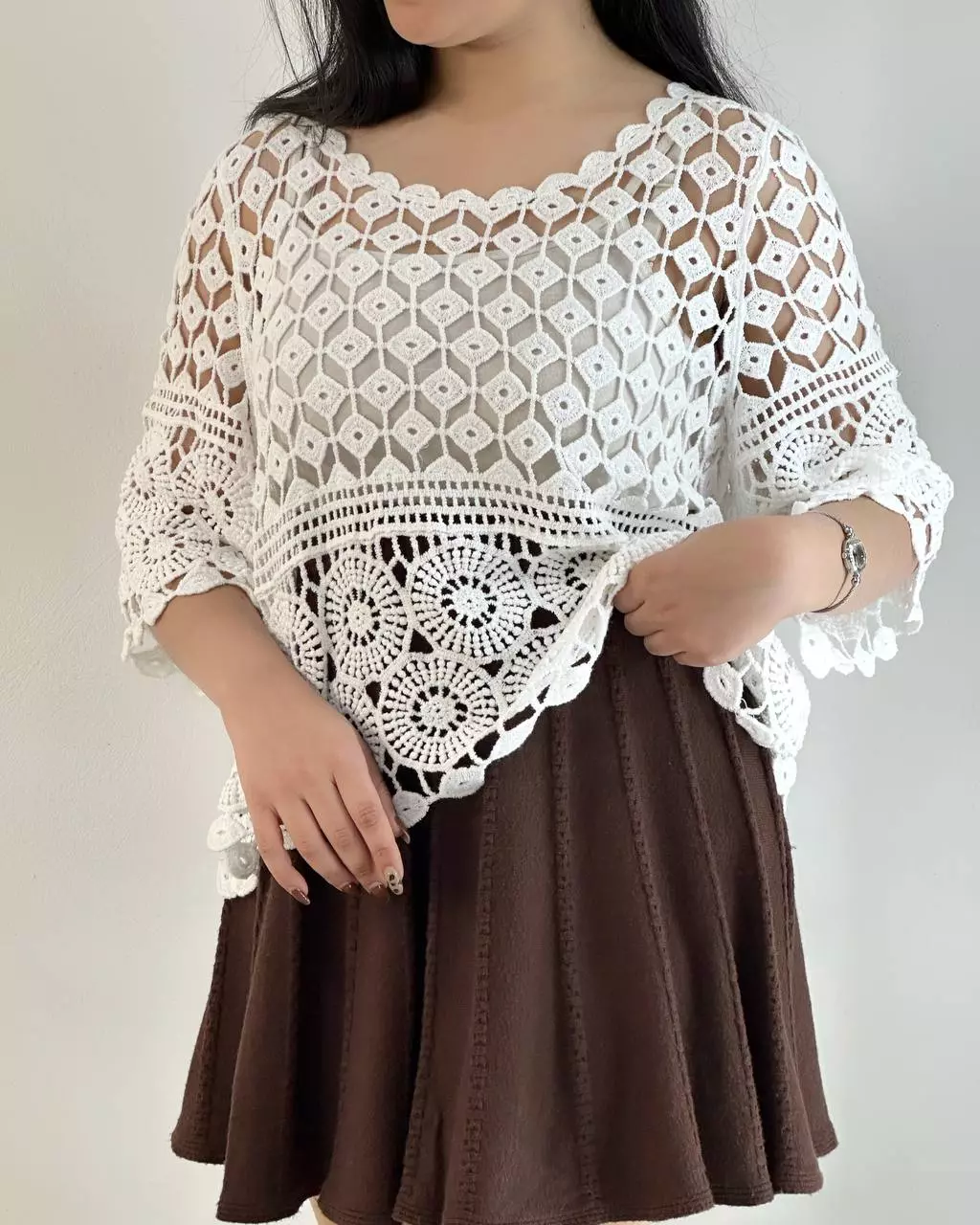 بلوز قلاب بافی 3 رنگ کد 5426