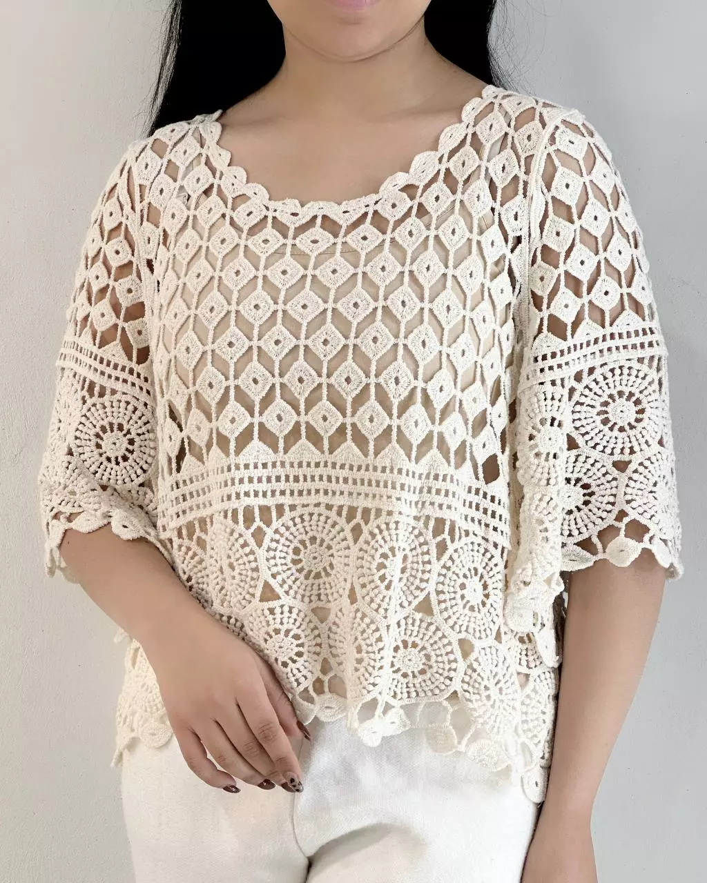 بلوز قلاب بافی 3 رنگ کد 5426